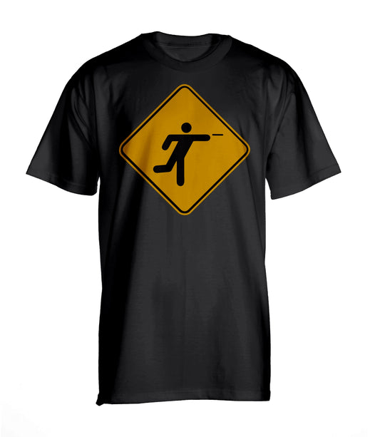 Beware Disc Golfer Crossing Tee